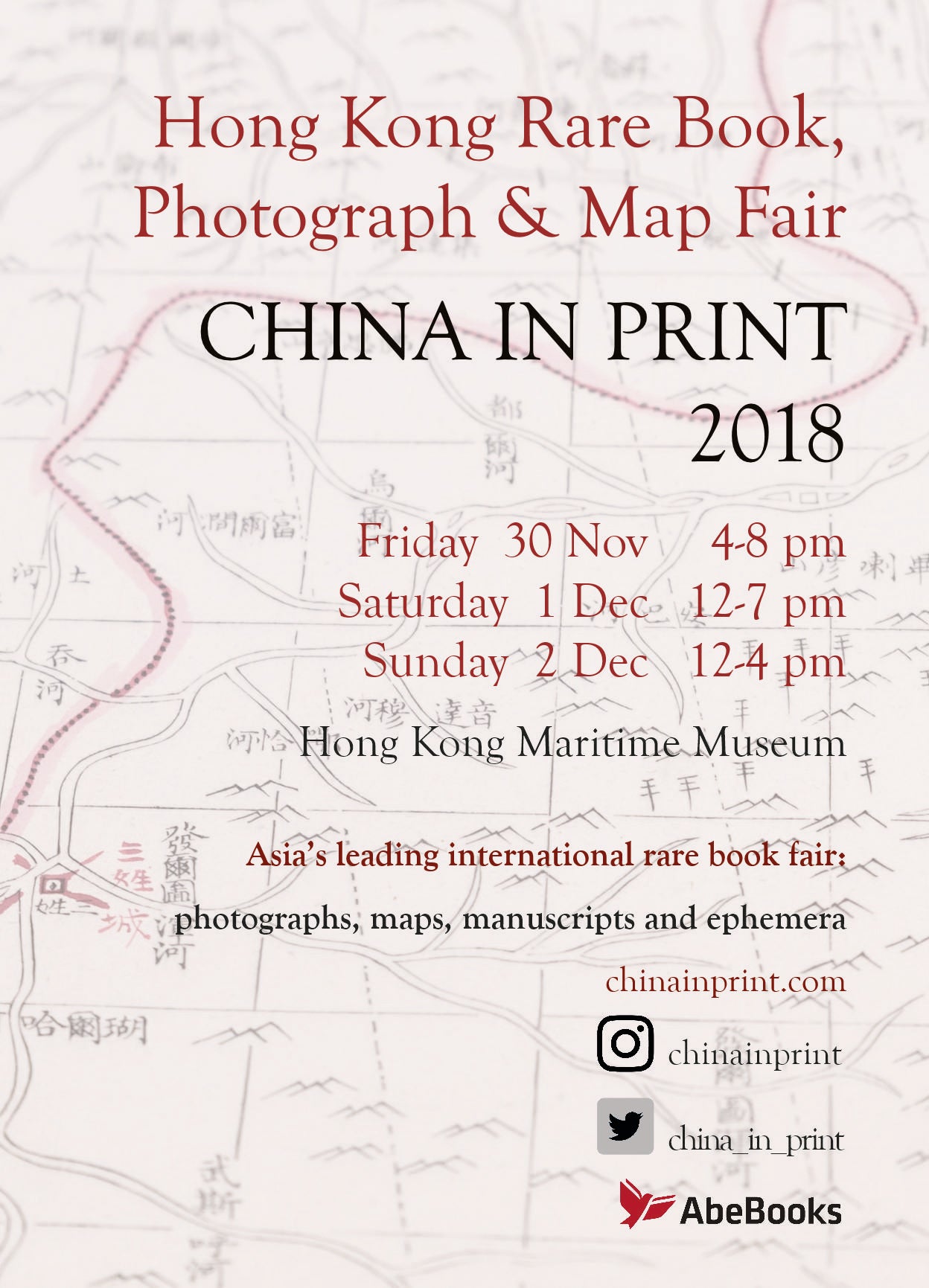 China in Print 2018: Hong Kong Rare Book, Photograph and Map Fair
