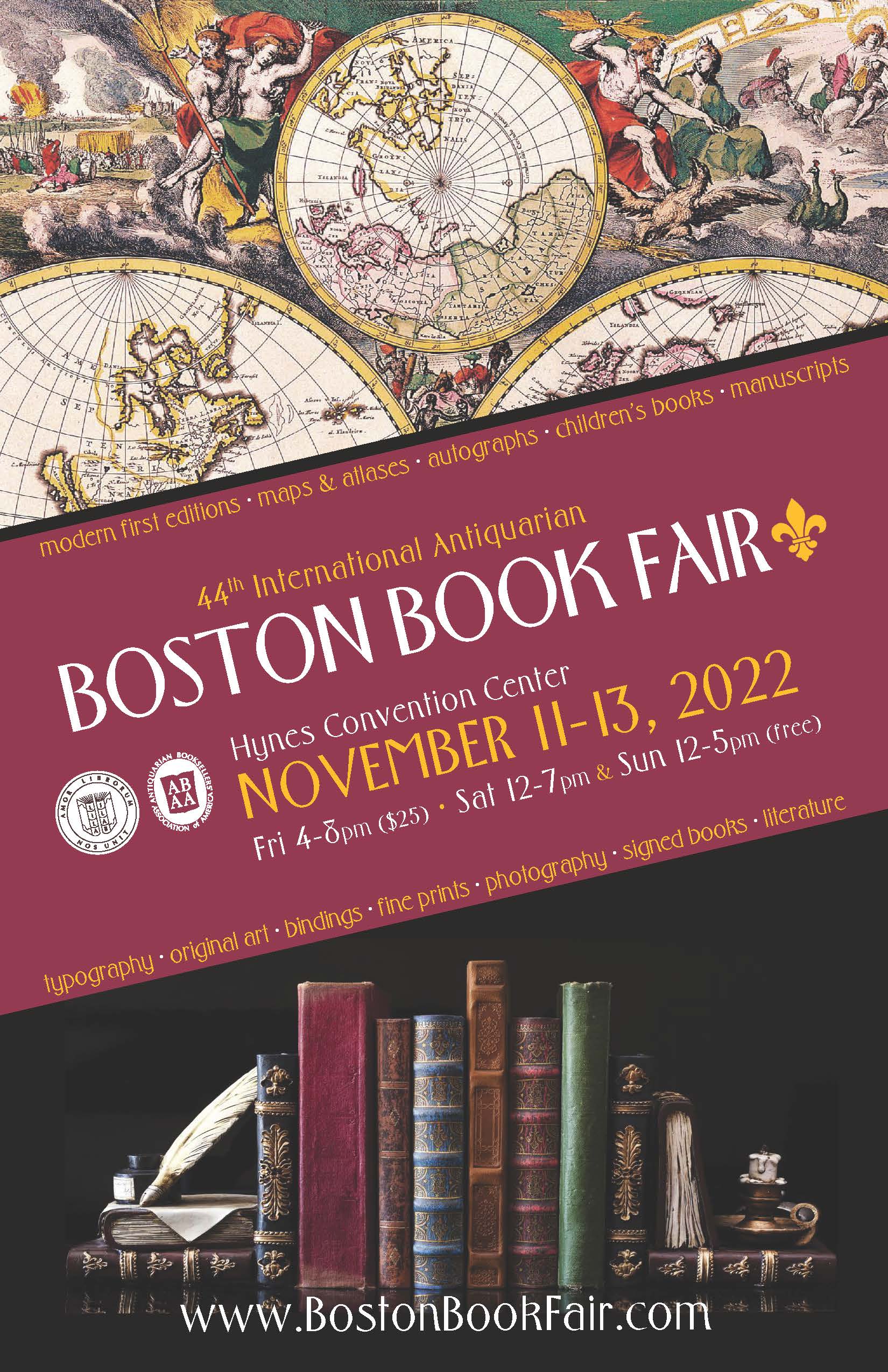 Boston International Antiquarian Book Fair 2022