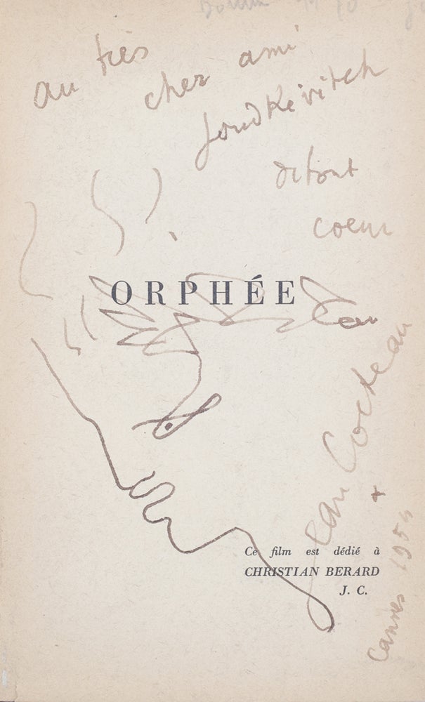 Item #1345 [JEAN COCTEAU’S AUTOGRAPH] Orphée: film [i.e. Orpheus: Film]. J. Cocteau.