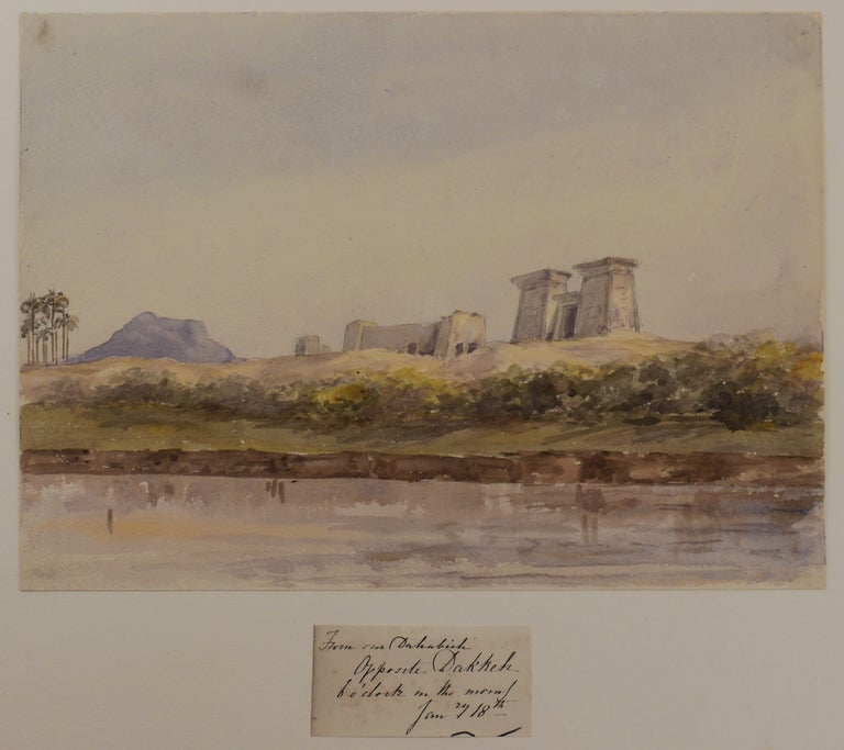 Item #1354 [MIDDLE EAST & ISLAMIC WORLD - EGYPT & NUBIA] [Rare Collection of Twenty-Seven Early Original Watercolour Views of the Nile, Taken During a Cruise in Winter 1864-1865 and Showing the Ancient Sites and Cliffs of Upper Egypt and Nubia, and the Second Cataract]