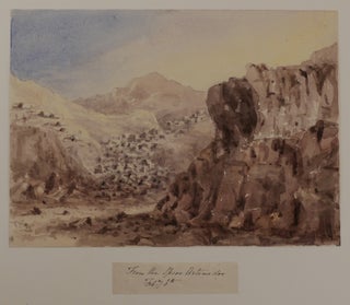 [MIDDLE EAST & ISLAMIC WORLD - EGYPT & NUBIA] [Rare Collection of Twenty-Seven Early Original Watercolour Views of the Nile, Taken During a Cruise in Winter 1864-1865 and Showing the Ancient Sites and Cliffs of Upper Egypt and Nubia, and the Second Cataract]