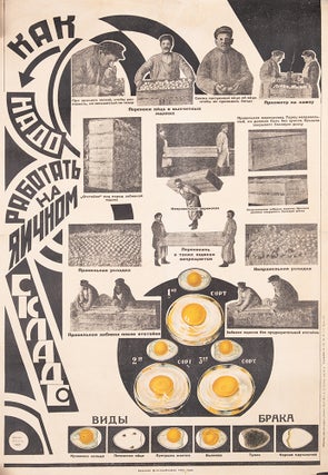 Item #1520 Poster Kak nado rabotat’ na iaichnom sklade [i.e. How to Work at an Egg Warehouse