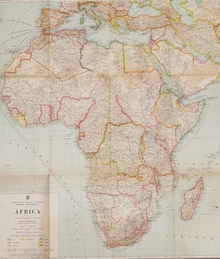 [A MAP OF EUROPEAN COLONIZATION OF AFRICA, SHOWING THE NEWLY-OPENED TRANSPORTATION LINE BETWEEN ITALY AND SOUTH AFRICA] Africa