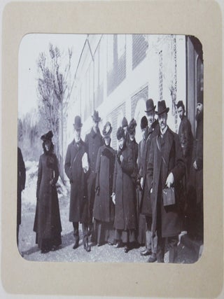 [RUSSIA - MOSCOW] [Album with Fifty Original Gelatin Silver Photographs of Pre-Revolutionary Tsarist Moscow, Showing the Now-Destroyed Sukharev Tower and Alexander II Monument, Tsar Bell & Canon, Saint Basil's Cathedral, Morozov Mansion, St. Clement&rsquo;s Church, Kremlin Tower, etc.; Individual and Group Portraits of Monk Beggars, Grenadiers, Cossacks, Police Officers, and Troika Drivers, and Scenes from Easter Bazaar, Parade, etc.; also, with the Photos of the Trinity Lavra of St. Sergius in Sergiyev Posad and the Now-Destroyed Gethsemane Chernigov Skete]