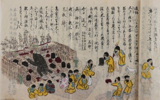 [AINU CUSTOMS] [Extensively Illustrated Manuscript Titled:] Ezo-tö Kikan [i.e. Strange Sights on the Island of Ezo (Hokkaido)]