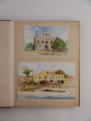 [AFRICA - WEST] [Album with over Forty Original Watercolours and Pencil Drawings and Over Forty Original Gelatin Silver Photographs, Showing Douala, Lome, Luanda, Lüderitz Bay, Environs of Swakopmund and Cape Town, Libreville, Fernando Po Island, Gorée Island, Tenerife, African Flowers, and Others, Titled:] Habicht